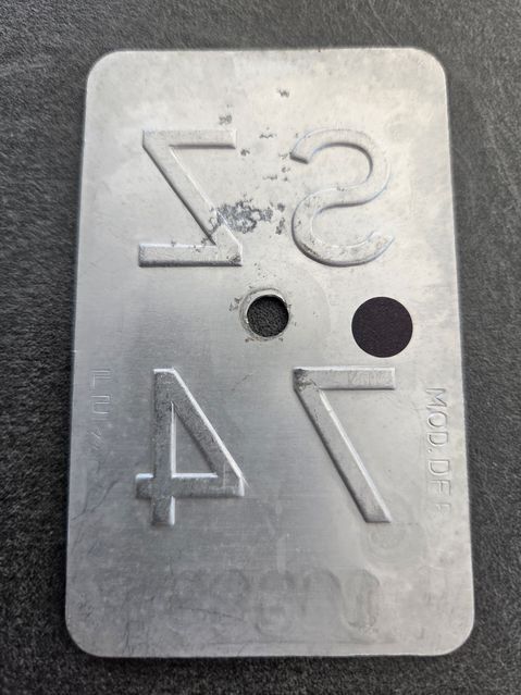 Sachs Insegne: Velonummer SZ 74 Mofanummer plaque Mofa – Usato da Schenkon venduto da Uhu007 1