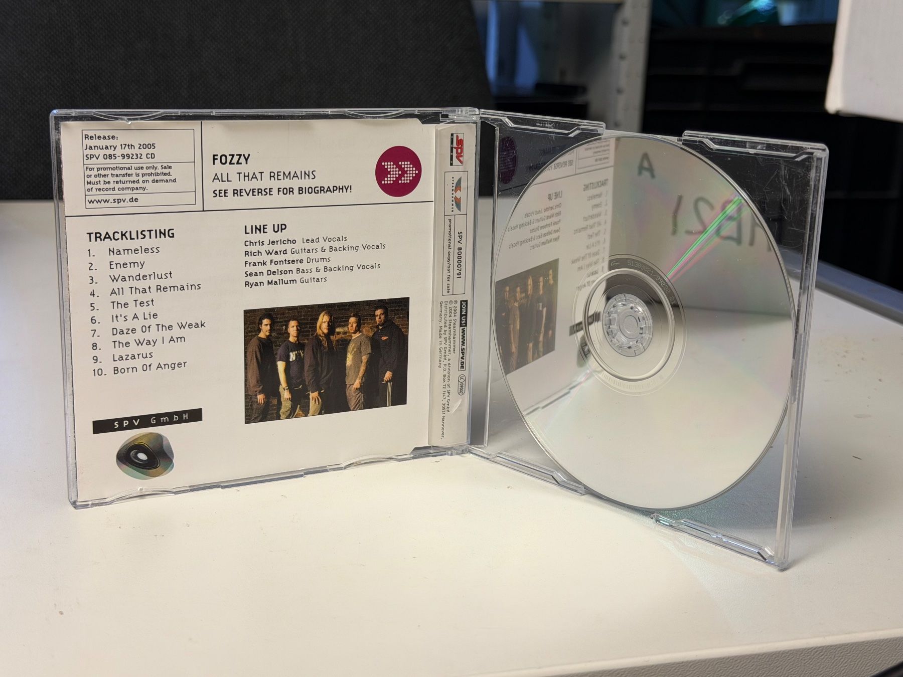 CD: Fozzy - All That Remains - Promo- SRA04A – Nuovo (secondo la descrizione) da Küsnacht ZH venduto da JazzRecords 2