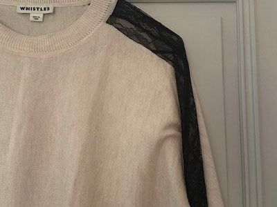 Pulls & Sweat-shirts: Pulli von Whistles mit eingesetzter Spitze,  Butterfly cut – Neuf (Voir description) à Genève par and_nv8c 1