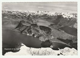 Postkarte 1964, Bürgenstock mit Alpen, Nidwalden