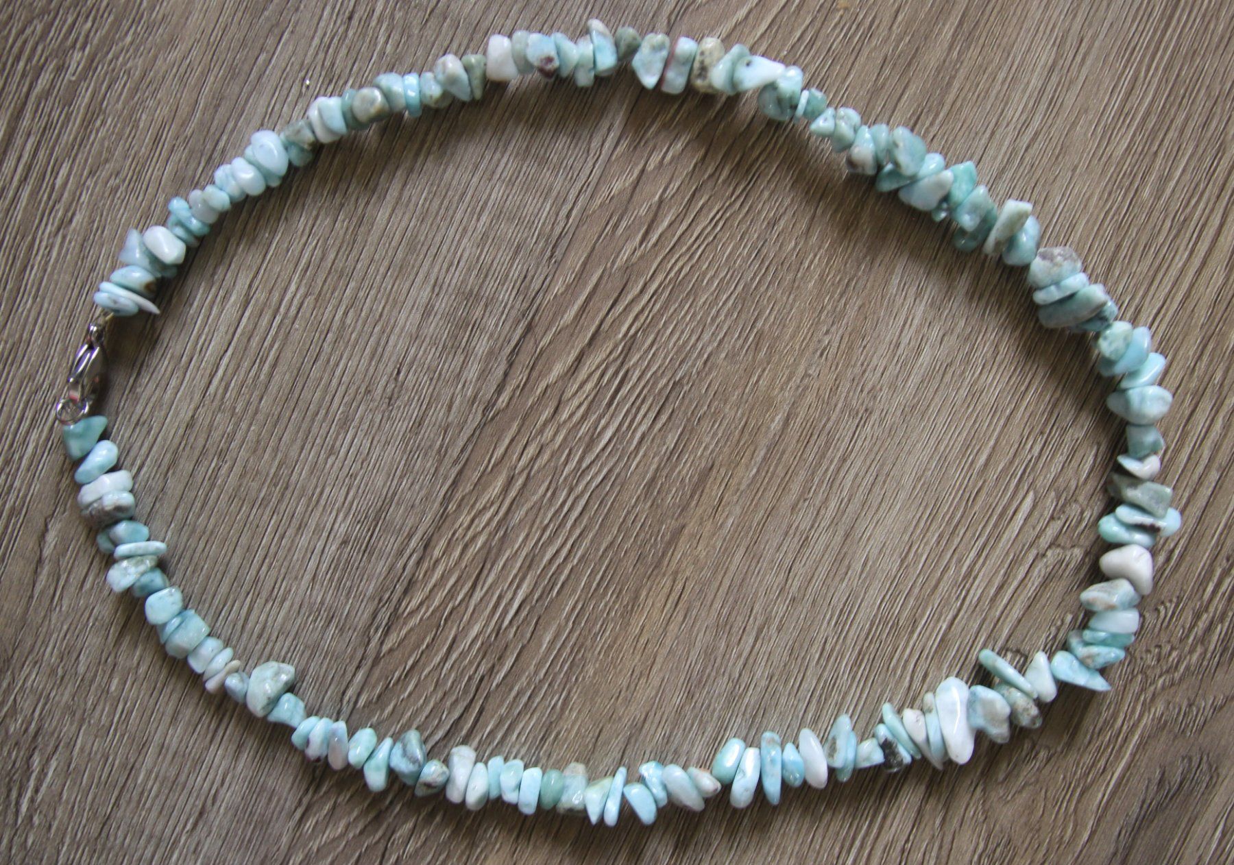 Catenine: NEU: Larimar Kette Collier mit Edelstahl Larimarkette – Usato da Matten b. Interl venduto da Edelsteingalerie 1