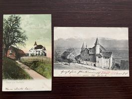 MARBACH SG (RHEINTAL) Schloss Weinstein, 2 Ansichtskarten