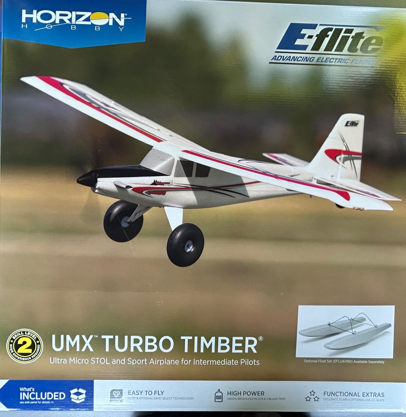 E-Flite RC Modellbau: E-flite Flugzeug UMX Turbo Timber BNF Basic Akku und Ladege. – Gebraucht aus Basel von