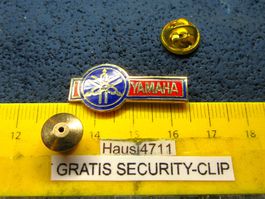 YAMAHA MOTO LOGO SCHMUCK-PIN ENAMEL MIT SECURITY-CLIP GOLDIG