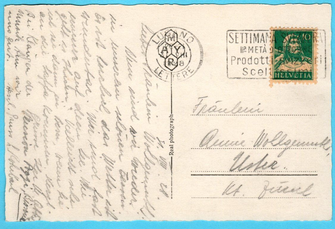 Cartoline postali: Lugano Monte Bre 1928 Ticino – Usato da Zürich venduto da Sion2006 1