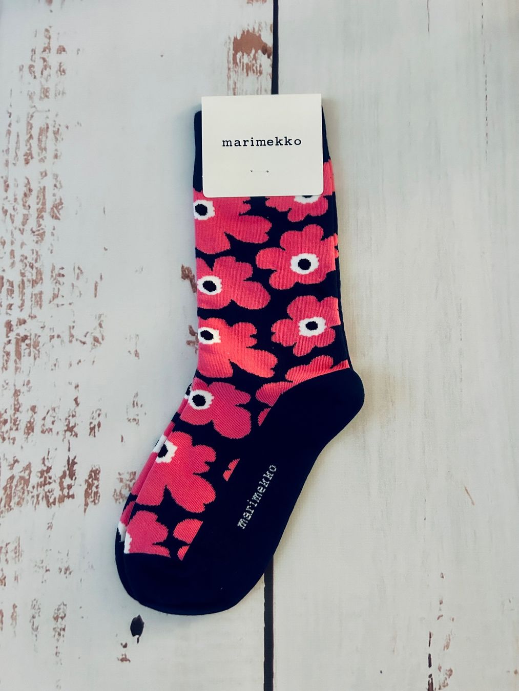 Calze: Marimekko socks pop-up flower print – Nuovo e nell'imballaggio originale da Zürich venduto da Ferienan