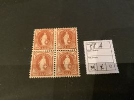 1905 STEHENDE HELVETIA 4ER BLOCK 