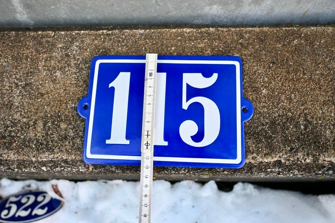 Insegne: Emailschild Hausnummer 115 emaille – Usato da Pfaffhausen venduto da mono_rec 4