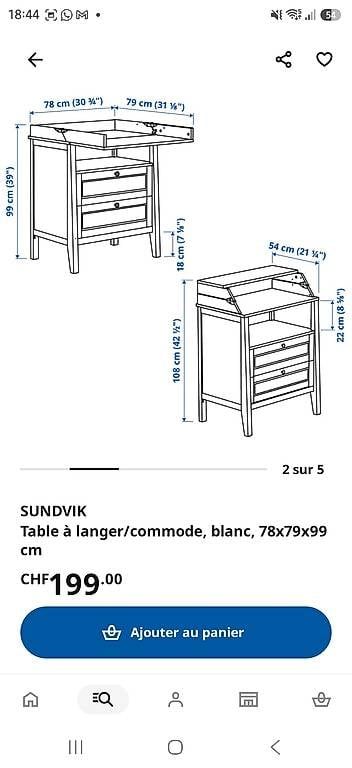 Ikea Lits: Ensemble chambre bébé – D'occasion à Dorénaz par kat_fb79 1