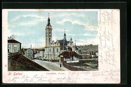 St. Gallen, Blick auf die Kirche Linseb