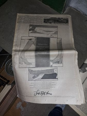 Original New York Times Zeitung vom 5. Nov. 1972 Teil