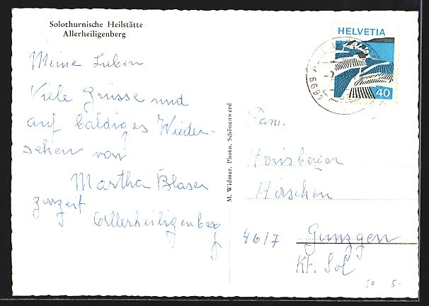 Cartes postales: Allerheiligenberg, Solothurnische Heilst – D'occasion à Berlin par bartko-reher 1