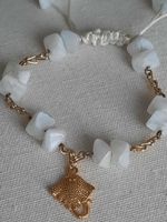 Vintage Armband mit Stein und Anhänger, Modeschmuck