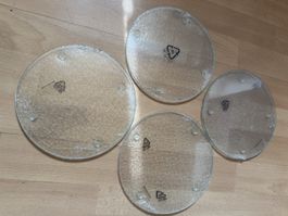 4stück Glas, Pfanneuntersetzer