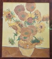 Van Gogh Stil: "Sonnenblumen" Gemälde mit Rahmen.