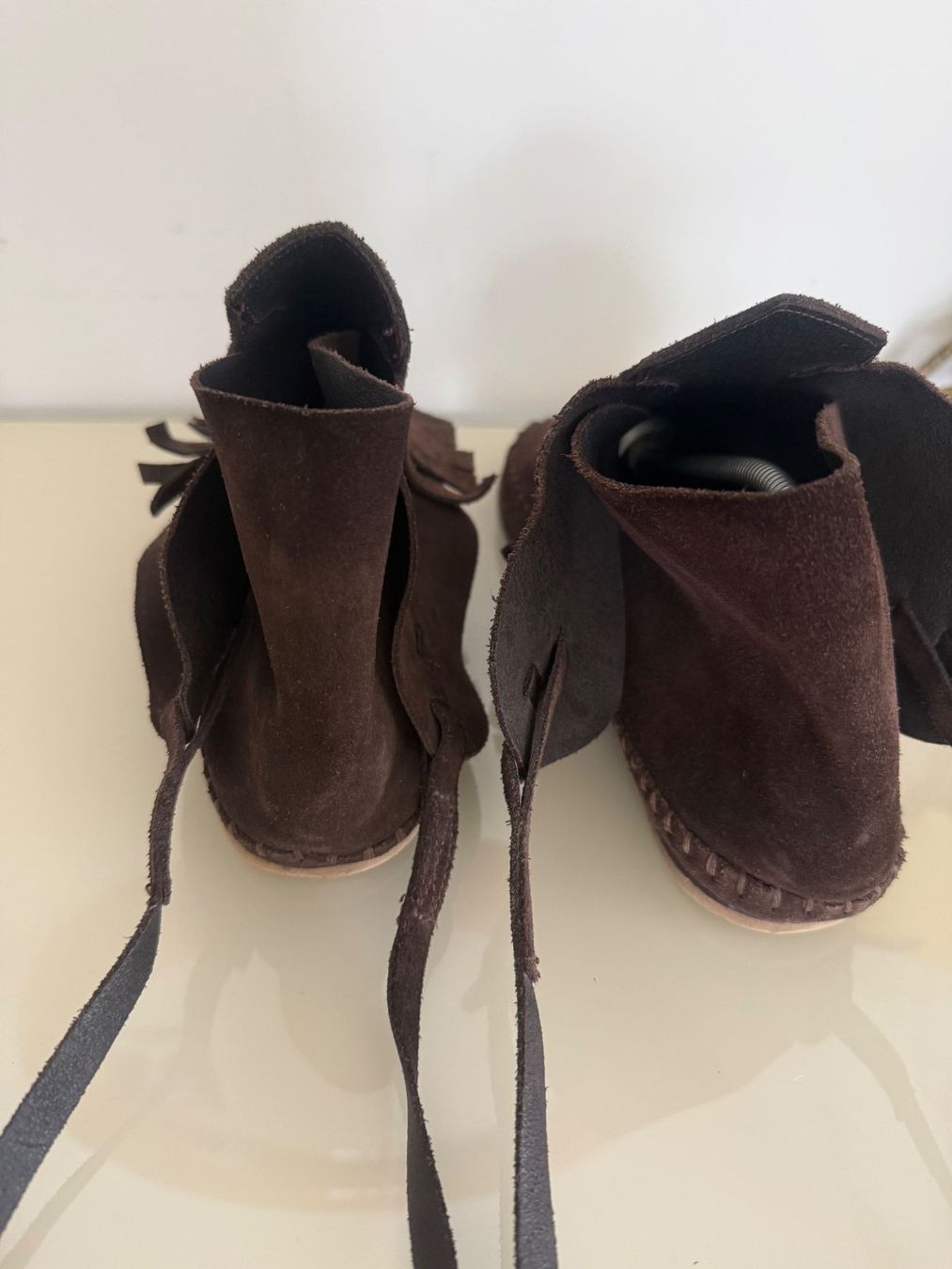 Scarpe da donna: WILDLEDER MOKASSIN FRANSEN BRAUN GR.40 – Usato da Steg im Tösstal venduto da goldlionfree 5