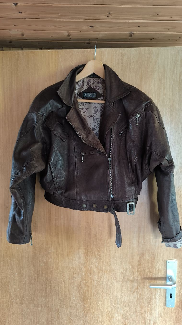 Giacche: Echte Lederjacke "COOL" Braun Grösse L Vintage – Usato da Herisau venduto da lau_w58z