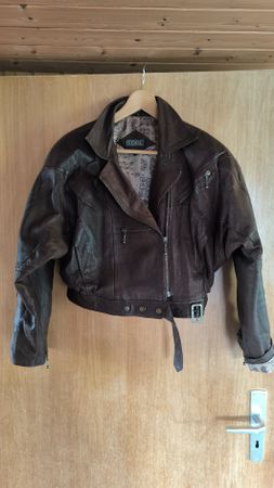 Echte Lederjacke "COOL" Braun Grösse L Vintage