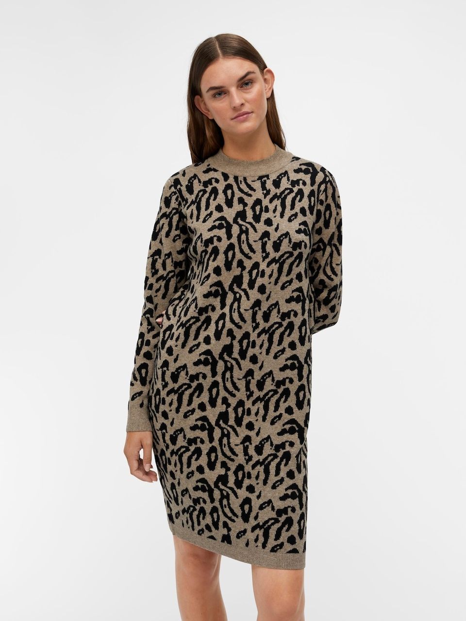 Vestiti: Strickkleid beige schwarz Leopardenmuster Gr. S Object – Nuovo (secondo la descrizione) da Schliern b. Köniz venduto da Pecannut 1