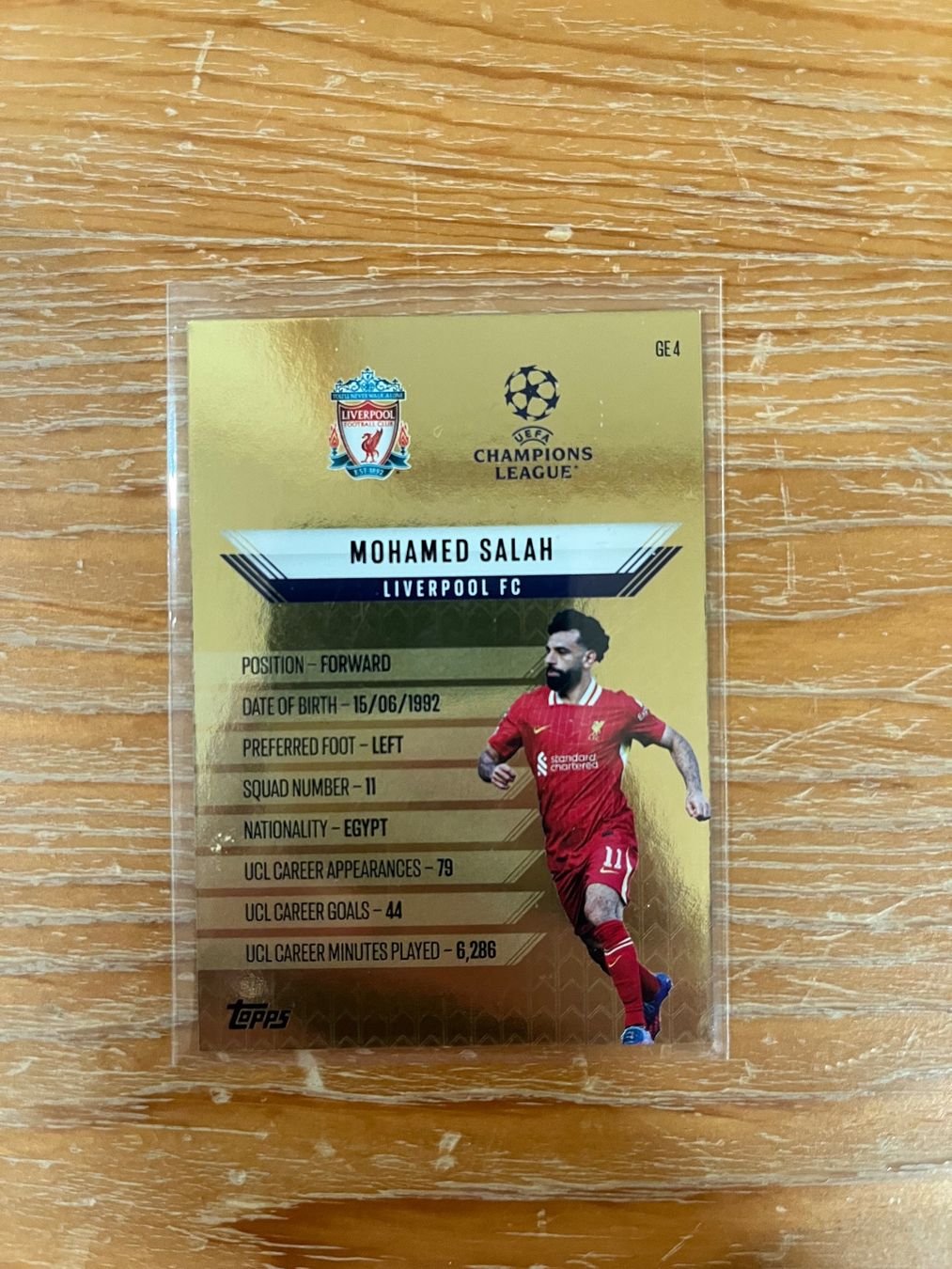 Topps Carte collezionabili: Mohamed Salah Gold edge – Usato da Balzers venduto da jos_6r9r 1
