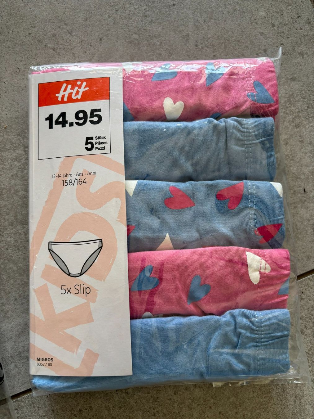 Biancheria intima: Lot de 5 slips taille 158 - 164, neuf – Nuovo (secondo la descrizione) da Salvenach venduto da gwenwywar