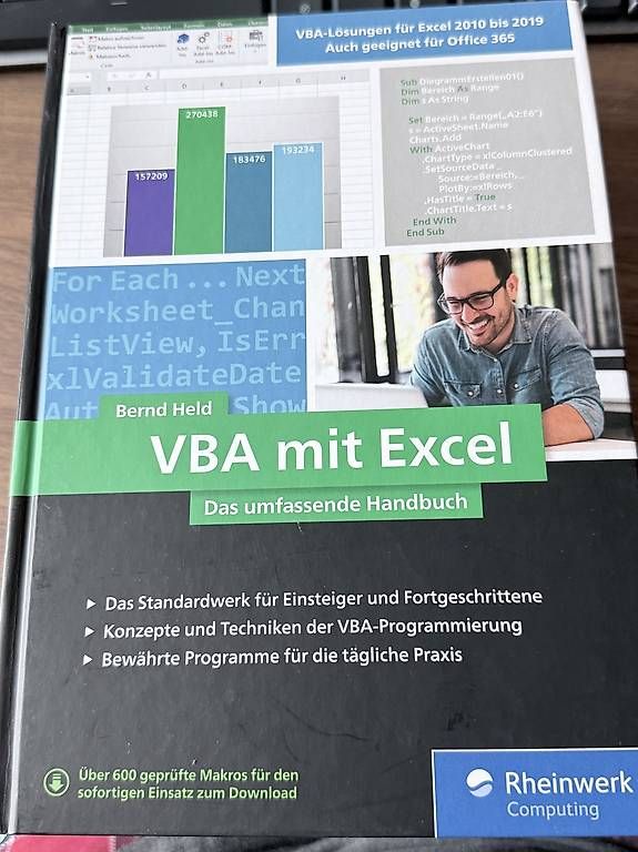 Libri: VBA mit Excel  Das umfassende Handbuch | Bernd Held – Usato da Oberrohrdorf venduto da Rosabina