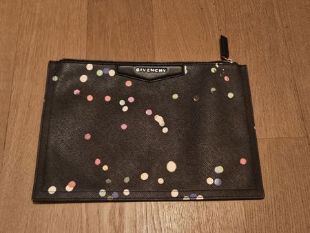 Givenchy clutch Pouch - black with rainbow spots