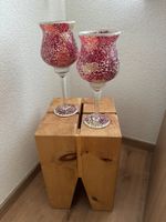 Mosaik Glas Kerzenständer mit batteriebetrieb. Wachskerzen