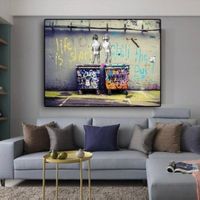 Original Öl- Acrylgemälde n. Banksy von Galerie Viana Zürich