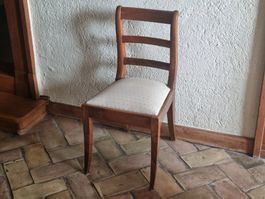 Chaise noyer style Nàpoléon III, 19ème, dossier à barrettes