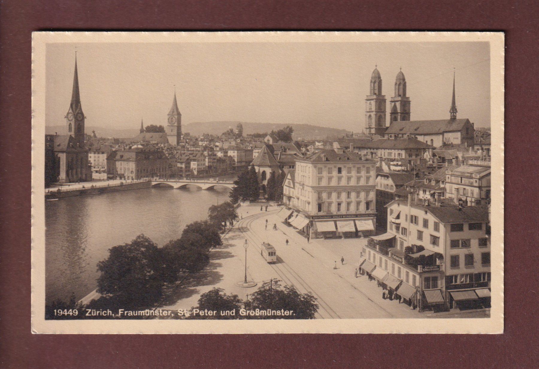 Ansichtskarten: ZÜRICH - Teilansicht - Tram – Gebraucht aus Pully von nicecards