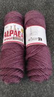 2 Knäuel  Alpaca Wolle aubergine NEU 200g