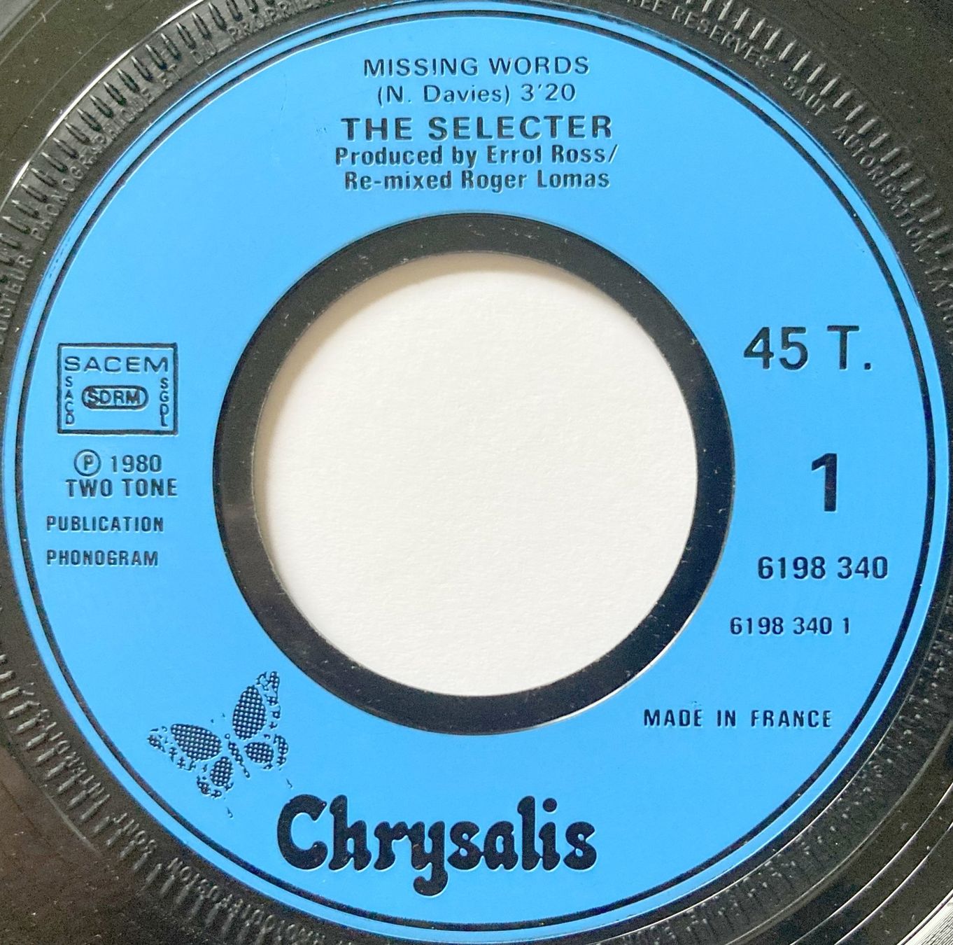 Vinyles: THE SELECTER - MISSING WORDS (1 SINGLE) – D'occasion à Bottens par hotter-than-hell 2