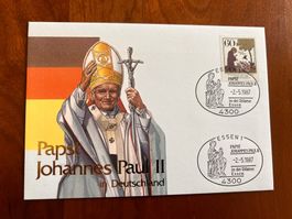 Papst Johannes Paul in Deutschland Sonderbrief 1987. (R174)