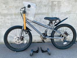 20 Zoll Kinderfahrrad Mountainbike Singlespeed Anthrazit NEU