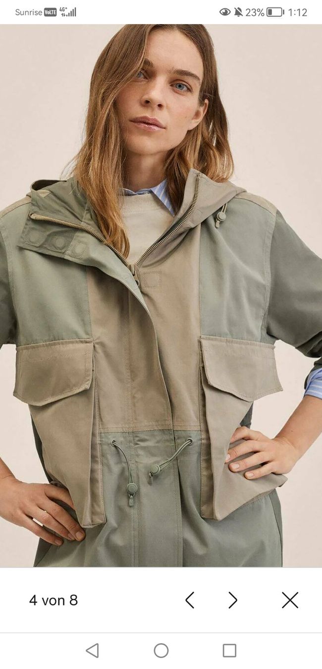 Mango Giacche: Mango Safari Parka khaki S 36 – Usato da Uster venduto da b4x_ric 3