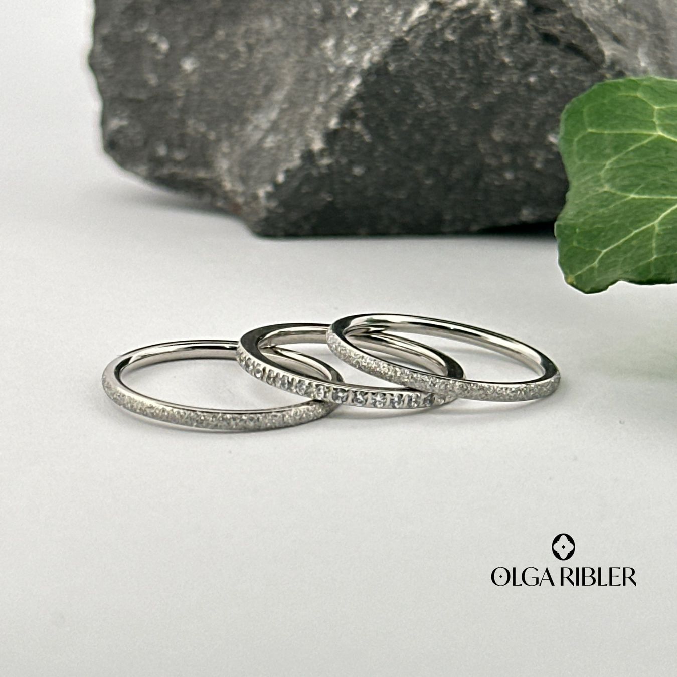 Olga Ribler Anelli: Ring SET Edelstahl Grösse 52 – Nuovo (secondo la descrizione) da Luzern venduto da Schmuckoutlet 3