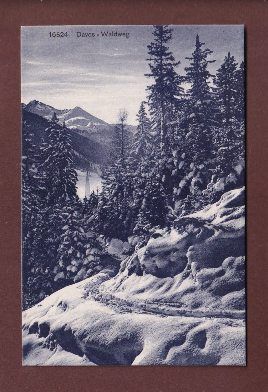 Cartes postales: DAVOS - Waldweg – D'occasion à Pully par nicecards-shop
