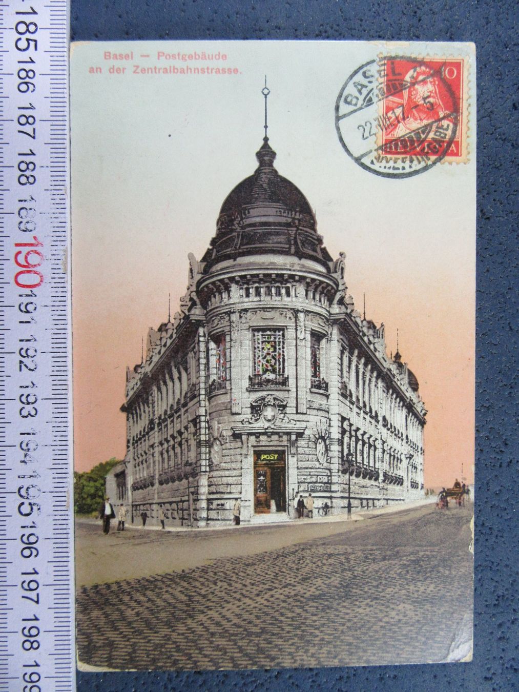 Cartoline postali: BASEL 1917 ZENTRALBAHNSTRASSE POST-GEBÄUDE BS AK – Usato da Ettingen venduto da Hausi4711