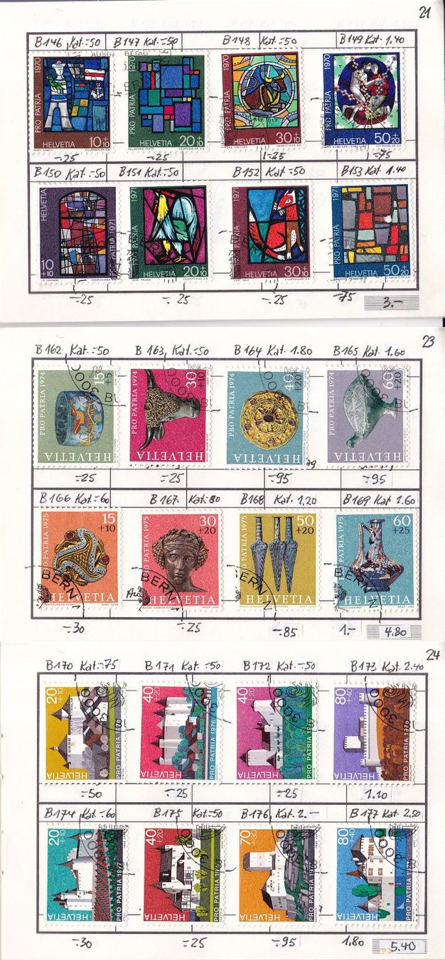 Alle Briefmarken: CH Briefmarken-Auswahlheft "Pro Patria" – Gebraucht aus Münchwilen AG von Nesar 6
