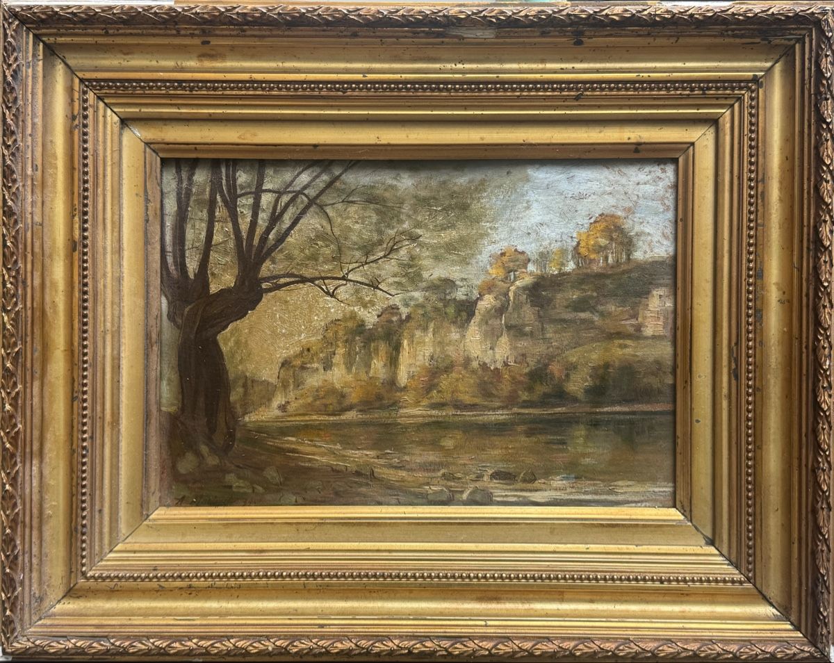Dipinti: A.Martinet 1899 Le Rhône, La jonction  – Usato da Genève venduto da Atelier.Curio