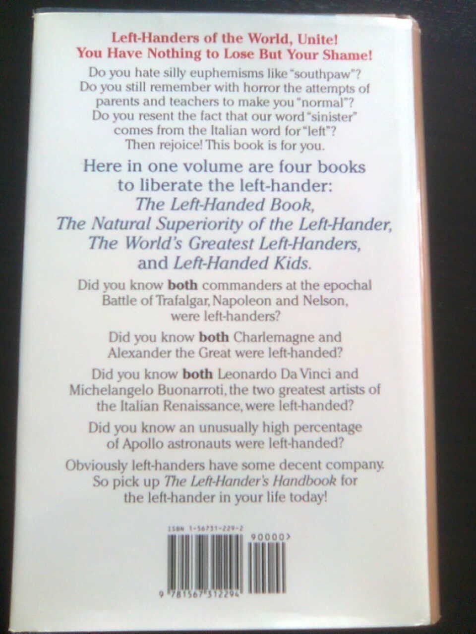 Libri: James T deKayThe Left-Hander's Handbook – Usato da Basel venduto da Alacant 1