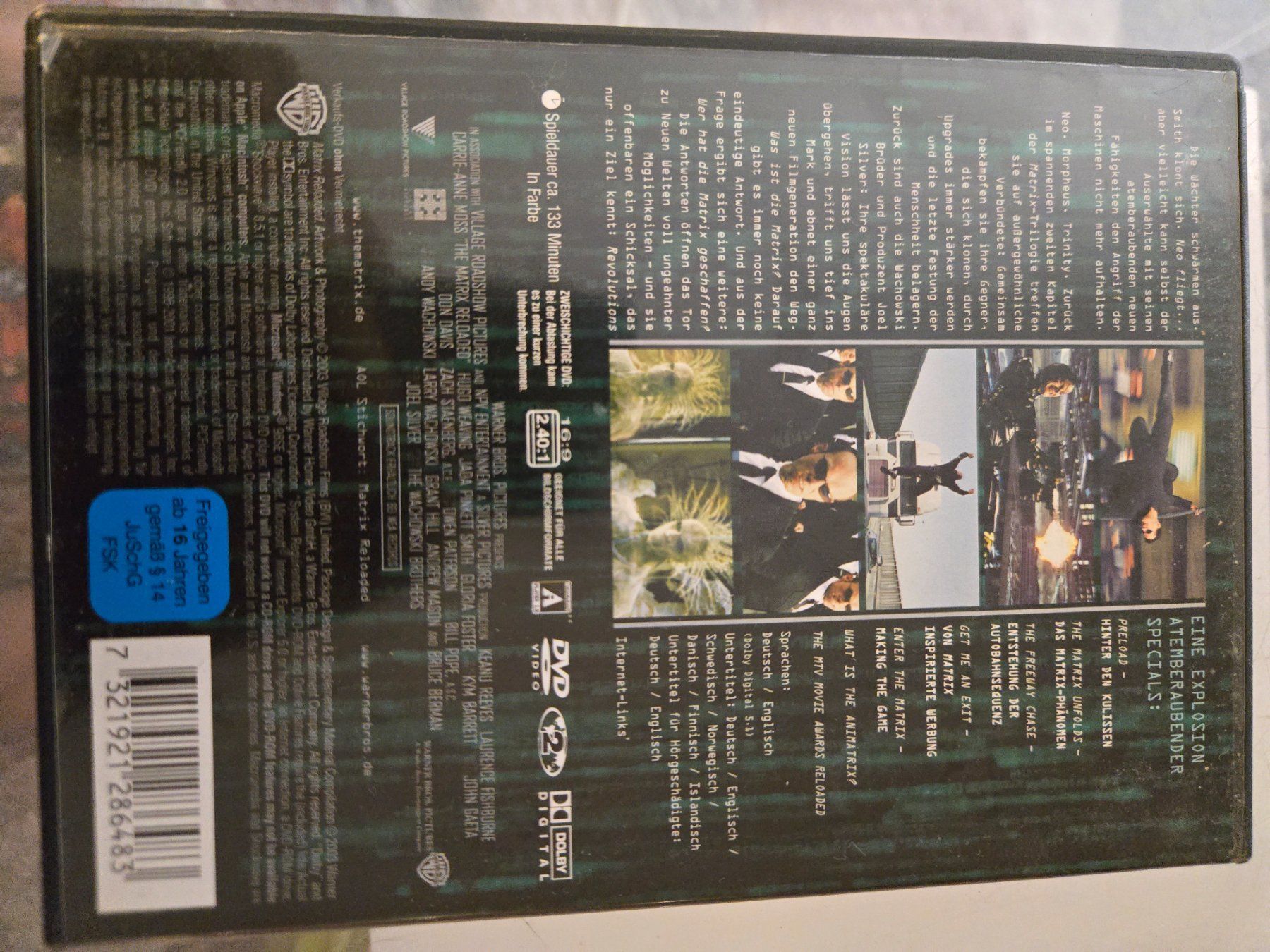 Tutti i DVDs: Matrix Reloaded DVD – Usato da Bussigny venduto da Kfdlt 1