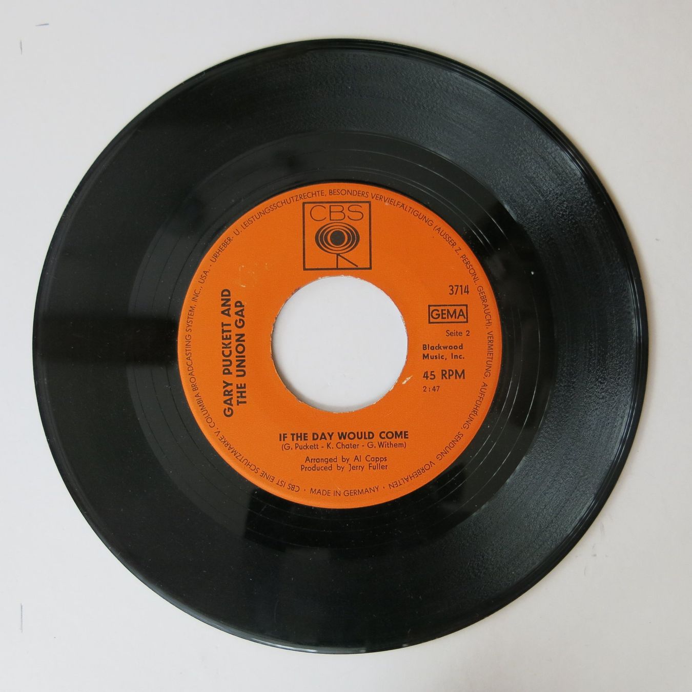 Dischi in vinile: Vinyl-Single 7" Gary Puckett And The Union Gap – Usato da Bözen venduto da Keramik22 3