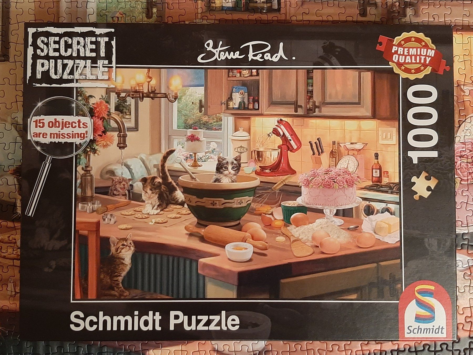 Puzzle 1000 Teile Schmidt - Secret Puzzle Katzen Steve Read (Gebraucht ...
