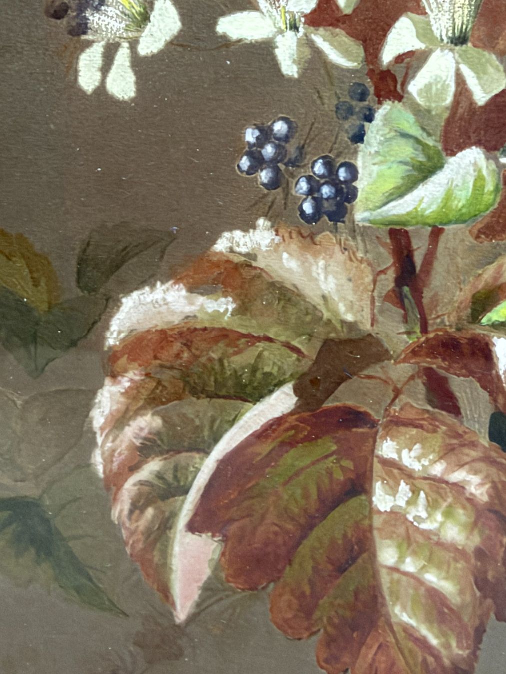 Gemälde: Gouache ancienne composition botanique XIXe siècle – Gebraucht aus Cossonay-Ville von Retrova 5