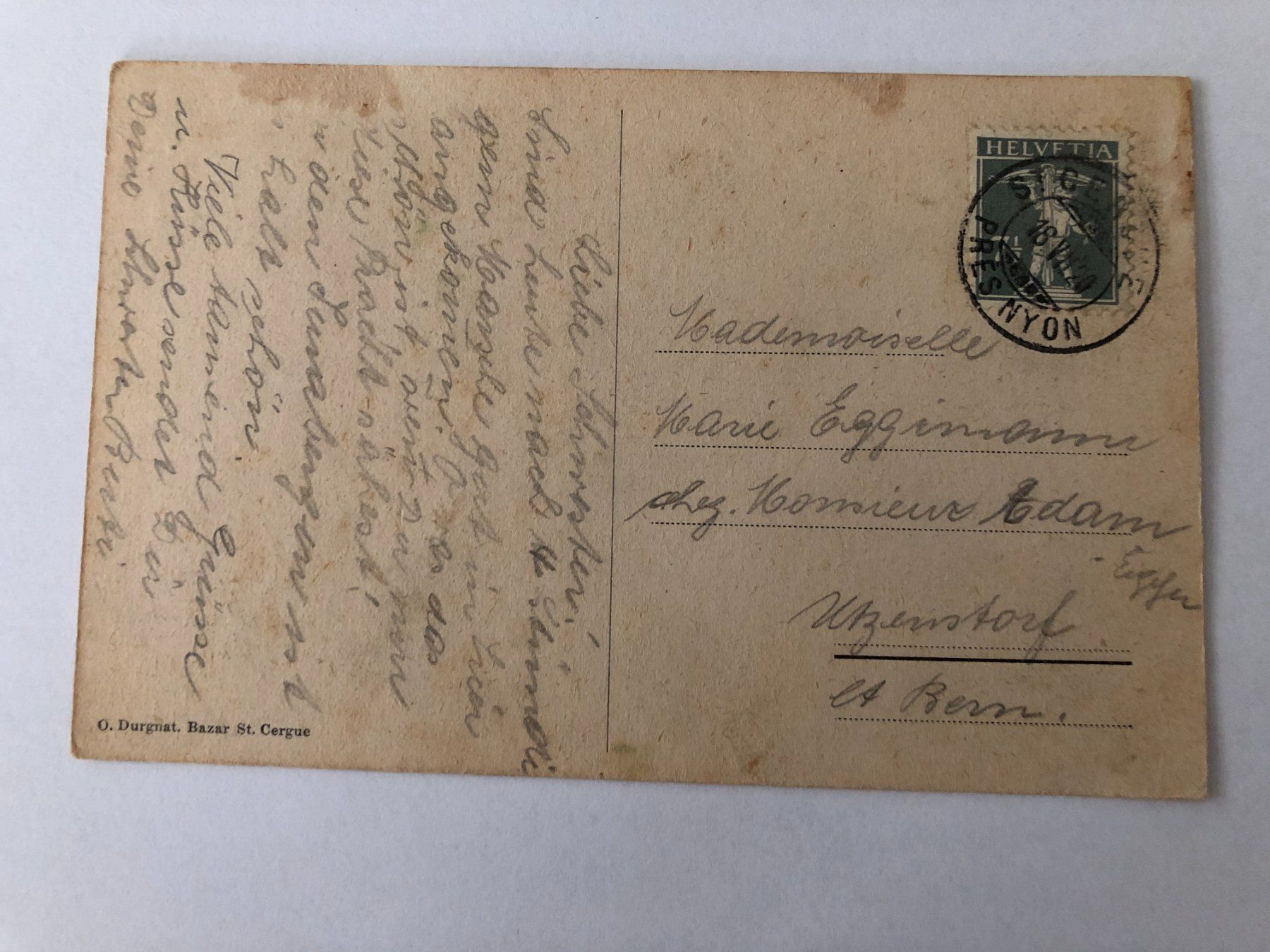 Cartoline postali: Saint Cergue -  Quartier de la Gare  1920 – Usato da Pfäffikon ZH venduto da Waltoversand 1