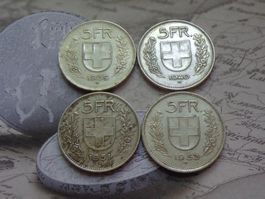 4 x 5 Fr. 1939-1940-1951-1953