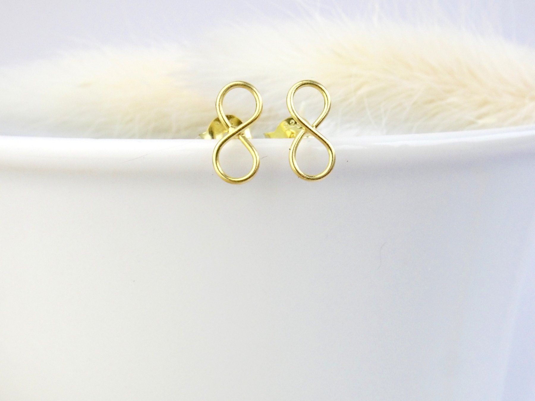 Orecchini pendenti & Orecchini a lobo: Infinity Ohrringe 925 Silber 14k vergoldet – Nuovo e nell'imballaggio originale da Stallikon venduto da Bergli18 4