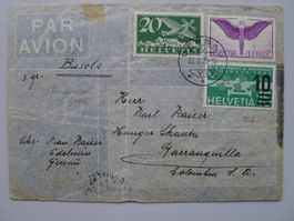 1938, Flugbrief Nr.10, Brief GERSAU nach KOLUMBIEN.